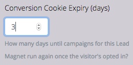 Conversion Cookie Expiry